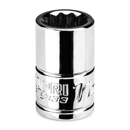 Capri Tools 3/8 in Drive 11 mm 12-Point Metric Shallow Socket CP16333